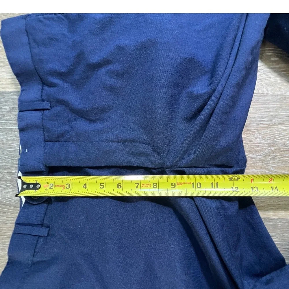 Unbranded Wool Silk Blend Dress Pants Mens 35 Navy Blue Made in Canada 41R 35